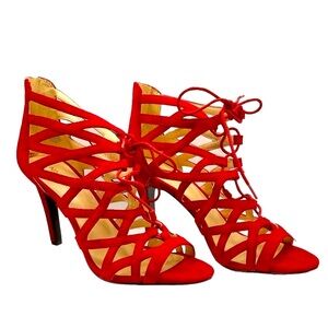 Nine West Red High-Heeled Sandals